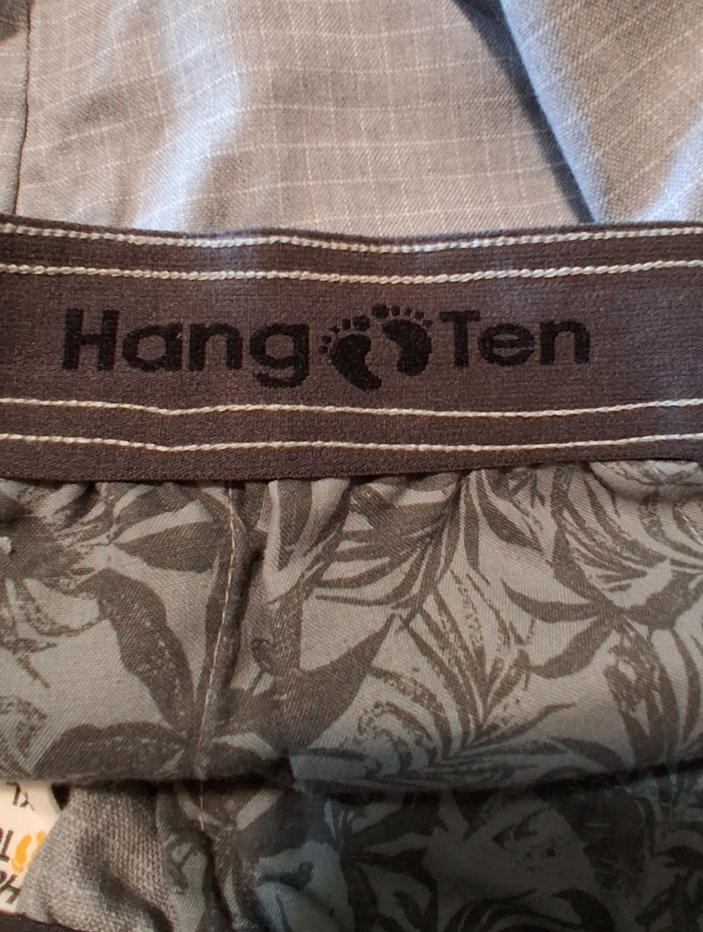 Hang Ten Sports Men Shorts Drawstring Pockets SzXL Gray Vacation Walk - Picture 9 of 15